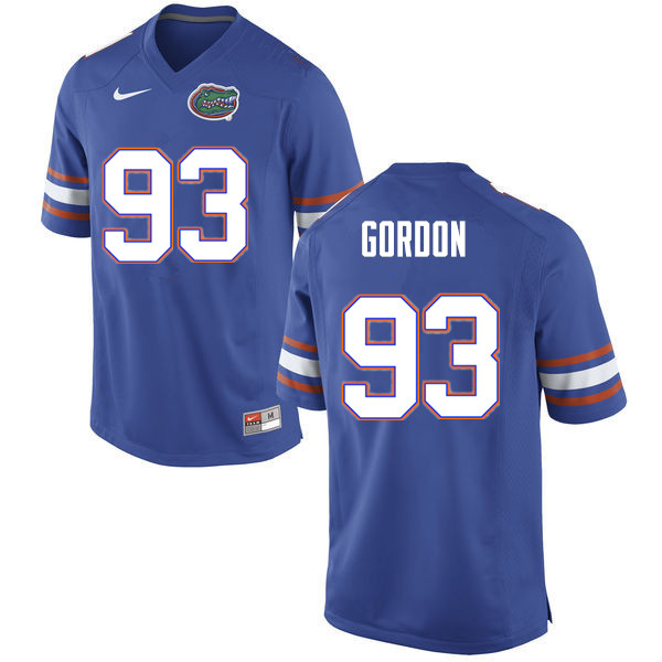 Men #93 Moses Gordon Florida Gators College Football Jerseys Sale-Blue
